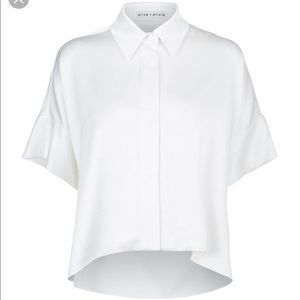 Alice + Olivia Tops - Alice + olivia button down white top sz small Alice + Olivia Tops - Alice + olivia button down white top sz small